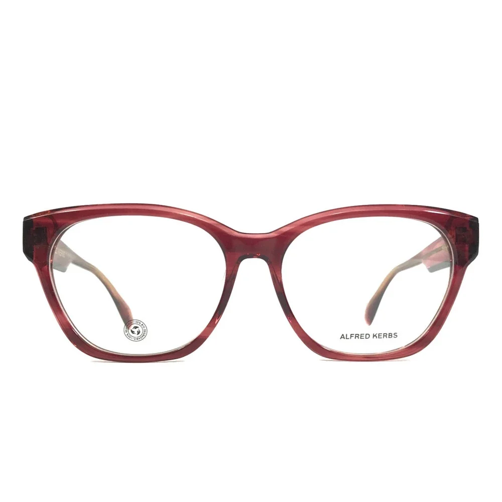 Alfred Kerbs Eyeglasses Frames MIO PU Purple Horn Cat Eye Full Rim 54-16-135
